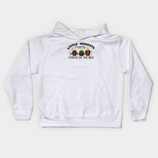 Little monkey straight up vibing on the bed Kids Hoodie